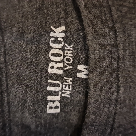 Blu Rock gray waffle weave ls shirt medium NWOT - Picture 2 of 3